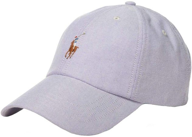 Polo Ralph Lauren Men's Classic Sport Oxford Baseball Cap (Purple) at Amazon Men’s Clothing store: