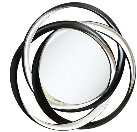 Savvy Discount Furniture | Products tagged with 'wall mirror, wall art, triple loop, nest, high gloss, black, silver, decor, home decor, round mirror'