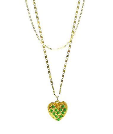 Katerina Psoma Amore Green Heart Pendant Necklace < Katerina Psoma List | aesthet.com