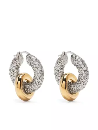 Jil Sander crystal-embellished Hoop Earrings - Farfetch