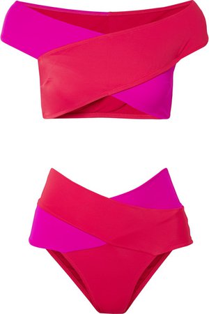 OYE Swimwear | Lucette paneled two-tone bikini | NET-A-PORTER.COM