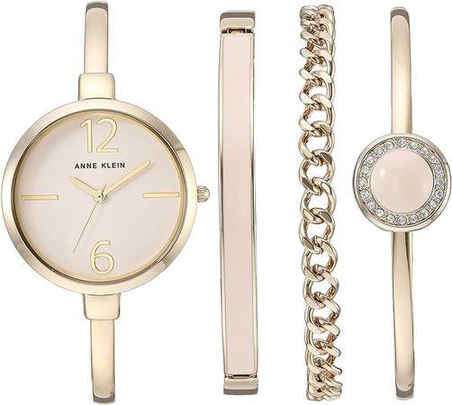 Amazon.com: Anne Klein Damen-Armbanduhr, Armband mit hochwertigen Kristallakzenten, Gold / Pink, Japanisch : Kleidung, Schuhe & Schmuck