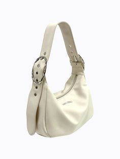 Tay Tay - Blanc ; Abre um novo separador Super squishy & roomy double buckle shoulder bag in soft buttery off white faux leather. Features 2 x custom PL silver buckles which can be adjusted in length on either side. Silver hardware… Mais