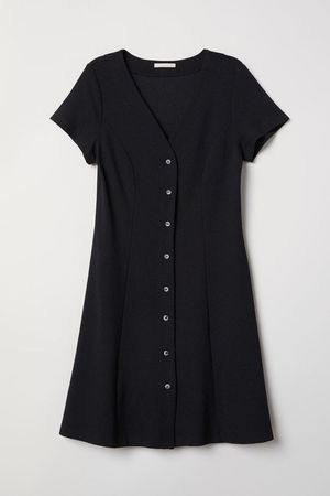 black buttoned dress