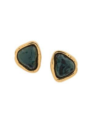 YSL 80's turquoise earrings