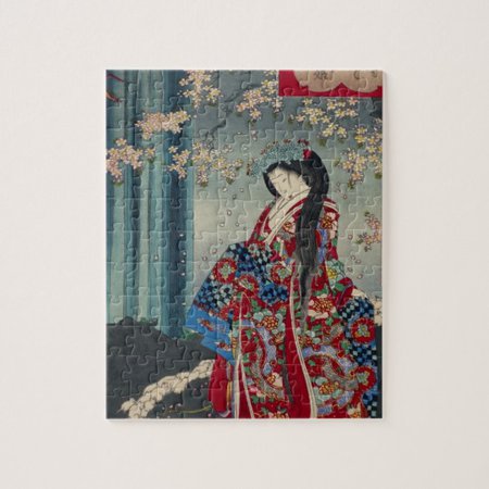 Japanese Geisha Lady Japan Art Cool Classic Jigsaw Puzzle | Zazzle.com