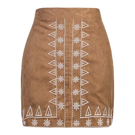 Clothink Women Velvet Button Front High Waist A-line Mini Skirt at Amazon Women’s Clothing store