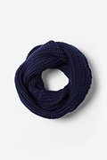 Navy Blue Acrylic Concord Knit Infinity Scarf | Ties.com