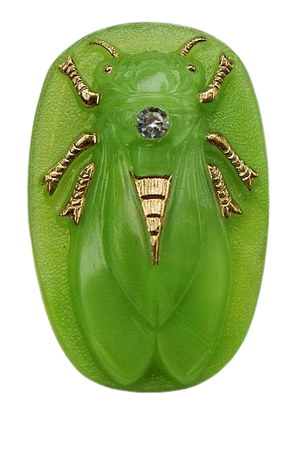 green cicada button