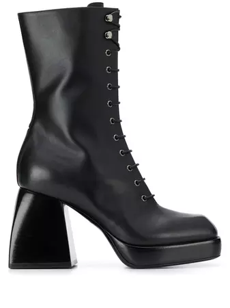Nodaleto lace-up High Heel Boots