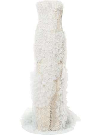 Ermanno Scervino Ruffled Lace Dress - Farfetch
