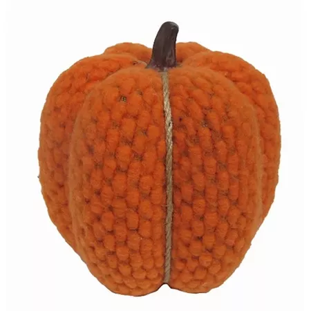 8'' Felt Covered Pumpkin Orange : Target