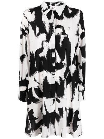 Alexander McQueen graffiti-print Shirt Dress - Farfetch