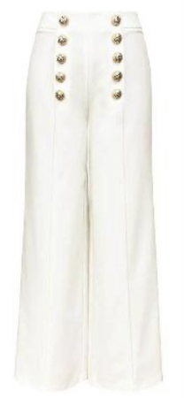 gold button trousers