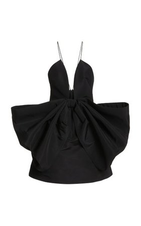 Bow Detail Silk Faille Mini Dress By Carolina Herrera | Moda Operandi