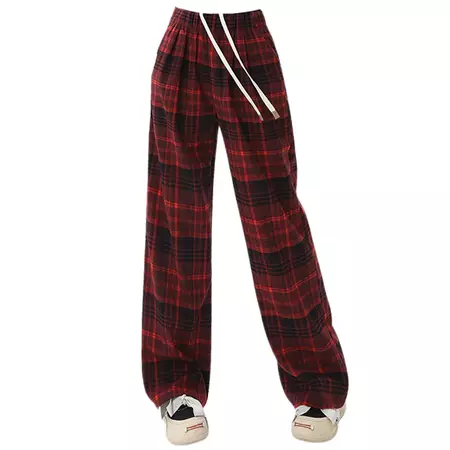 Grunge Plaid Pants in Red | BOOGZEL CLOTHING – Boogzel Clothing