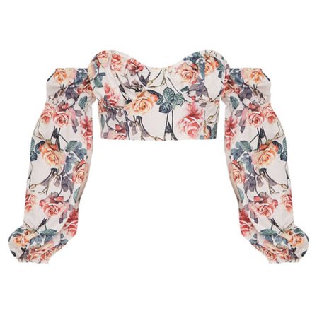 flowers cropped top