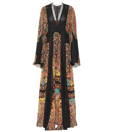 Etro - Printed silk maxi dress | Mytheresa