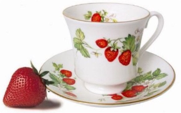 strawberry tea cup