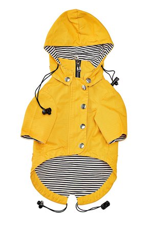 Ellie Dog Wear Yellow Zip up Dog Raincoat