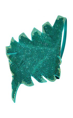 Crystal-Embellished Leaf Cropped Top By Raisa Vanessa | Moda Operandi