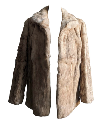 Y2K Vintage Ombré Rabbit Fur Coat