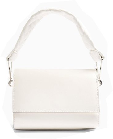 topshop white quilted handle white bag