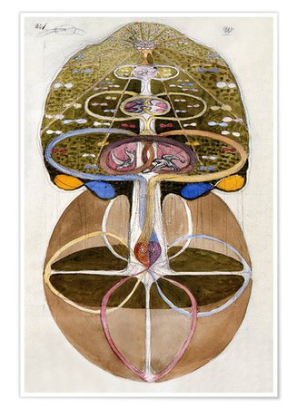 ‘Tree of Knowledge, No. 1’ by Hilma af Klint as a print or poster | Posterlounge