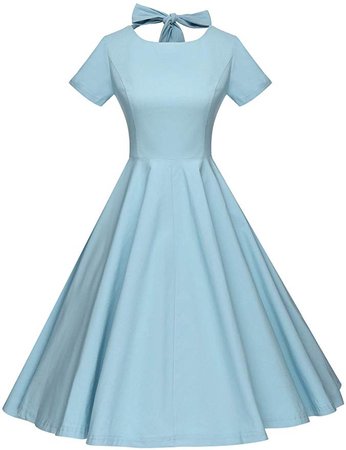 1940s swing dress in blue-Amazon