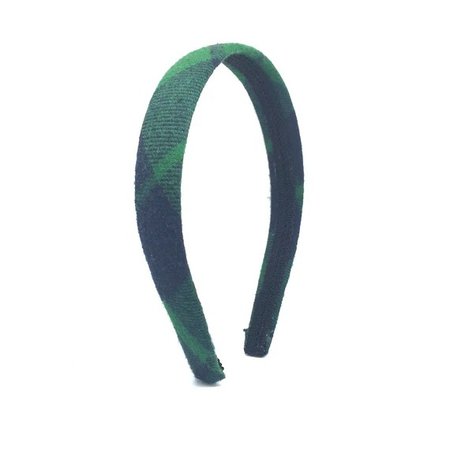 green blue plaid headband