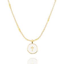 temu Vintage Oval Shape Cross Pattern Pendant Necklace, 18K Gold Plated Neck Jewelry For Women Christian Believer Belief Necklace Accessories - Google Search