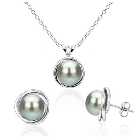 grey necklace and earrings - Google Search