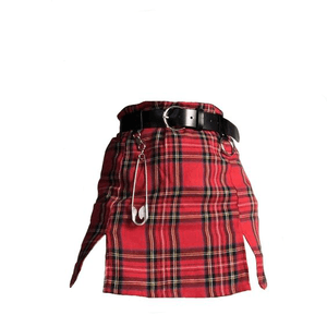 plaid skirt with belt png