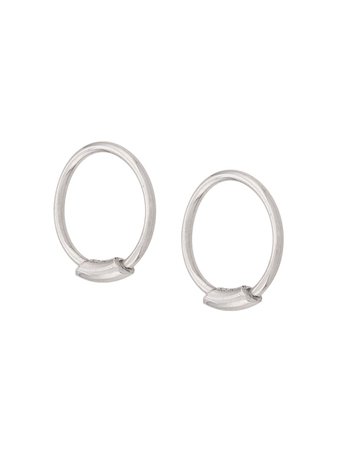 Maria Black Basic Xs Hoop Earrings 100214MEN Silver | Farfetch