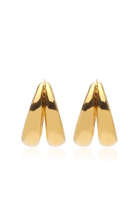 Large 1930 18k Gold Vermeil Double-Hoop Earrings By Sophie Buhai | Moda Operandi