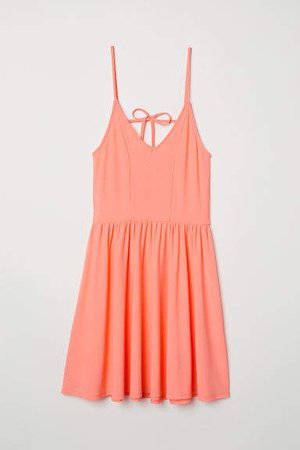Sleeveless Jersey Dress - Orange