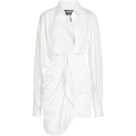 jacquemus blouse white shirt dress