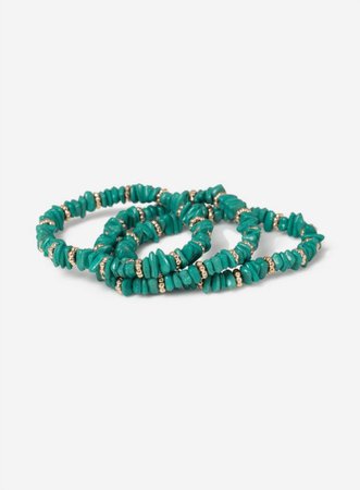 Turquoise Beaded Bracelet Set | Evans