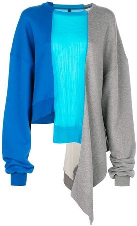 Unravel Project oversized asymmetric sweatshirt
