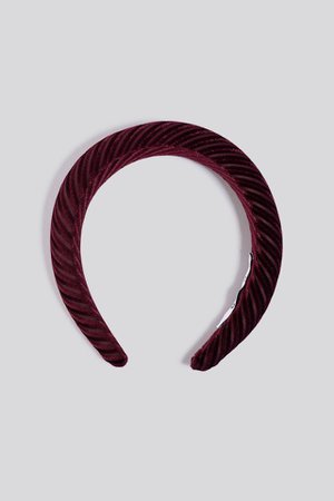 Striped Velvet Hairbands Rot | na-kd.com