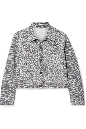 Current/Elliott | The Baby Trucker leopard-print denim jacket | NET-A-PORTER.COM