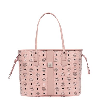 pink mcm hand bag