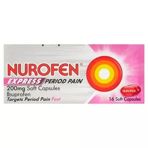 Nurofen Express Period Pain Ibuprofen Soft Capsules 16s | Superdrug