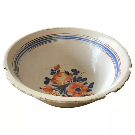 Bowl “Brugge” Bruges 17th Century Pottery For Sale at 1stDibs