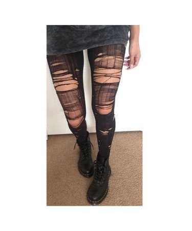 ripped black tights