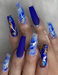sapphire blue ombre nails - Google Search
