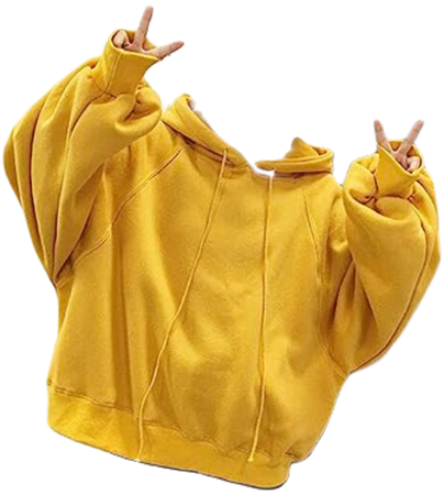 baggy yellow hoodie