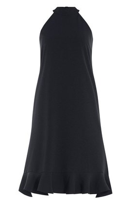 Shop Women's Plus Size Ruffle Hem Dress - black - New | City Chic USA