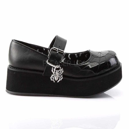 Demonia Sprite-05 goth lolita mary jane platform spiderweb spider shoes 6-12 [362088904886] - $43.77 : Kits-fine.top