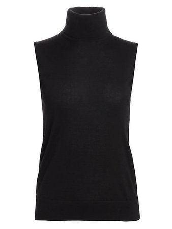 Ralph Lauren Collection Sleeveless Cashmere Turtleneck Sweater | SaksFifthAvenue